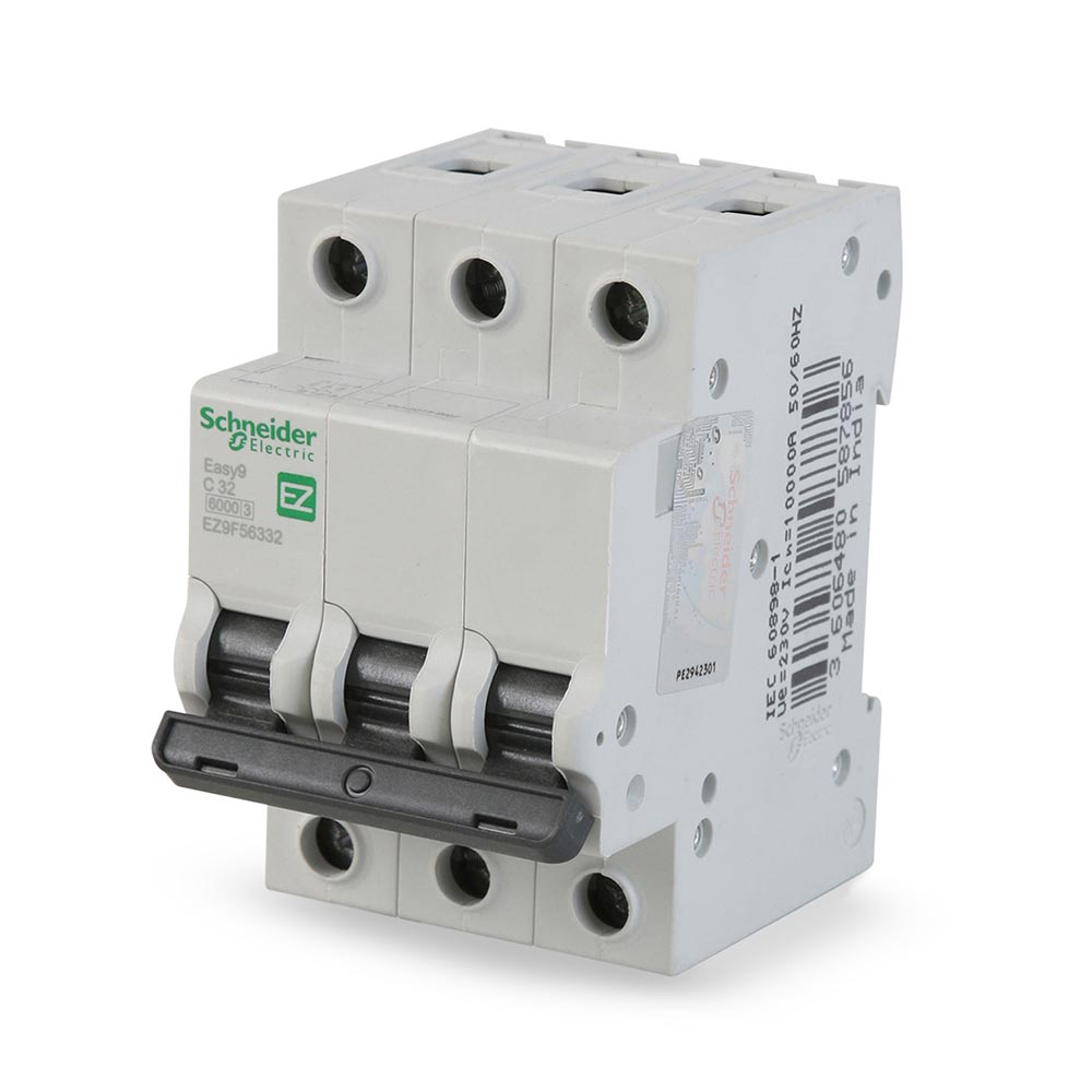 Interruptor Termomagnético Schneider Electric Easy9 3x32A Blanco PVC