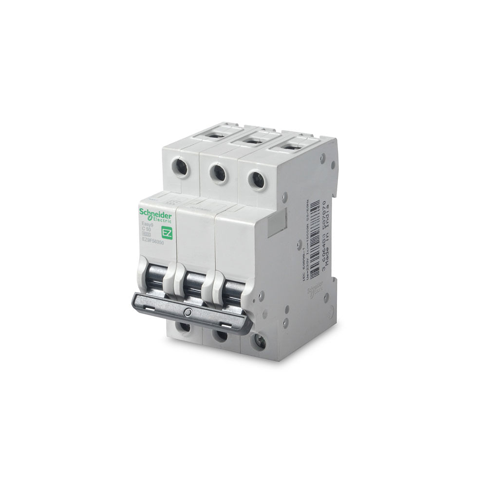 Interruptor Termomagnético Schneider Electric Easy9 3x50A 6000A 400V Blanco