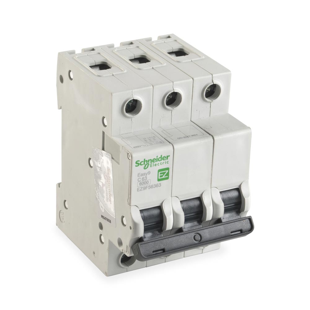 Interruptor Termomagnético Schneider Electric Easy9 3x63A 6000A 400V Blanco