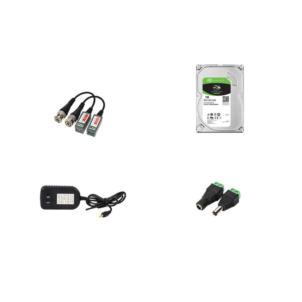 Kit de 4 Camaras 1.0 Mp 1800 Tvl 720p Seguridad Full Ahd Cctv Bytek
