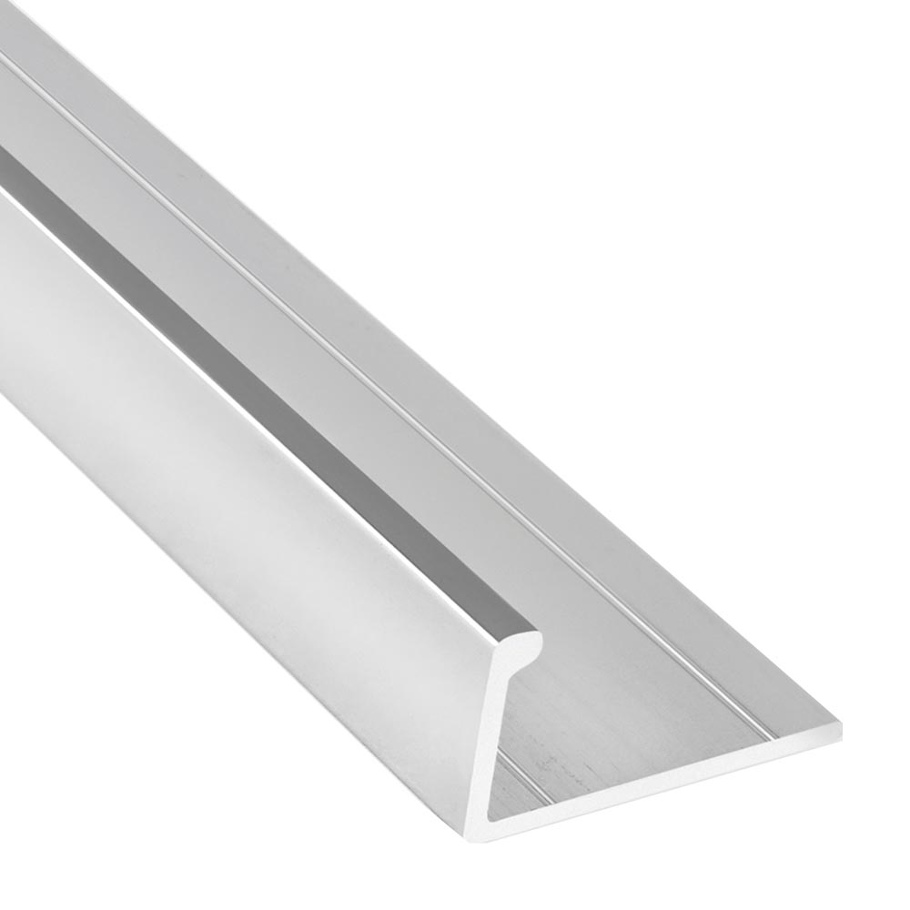 Listelo Decorativo Borde L 10mm Aluminio Brillante Kantu
