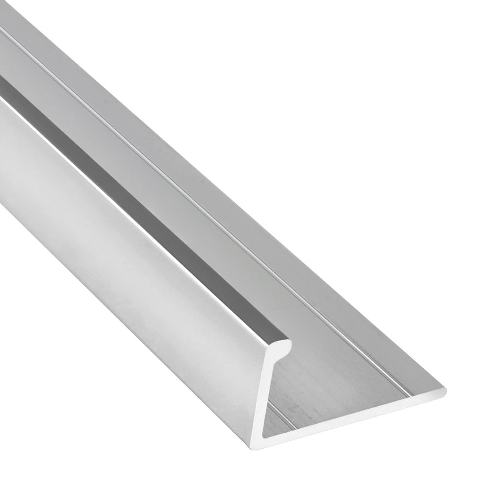 Listelo decorado Borde L 12.5mm Aluminio Mate Kantu