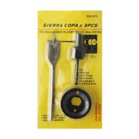 Sierra Copa de Acero al Carbono Home Tools Modelo SC3 pzas Negro