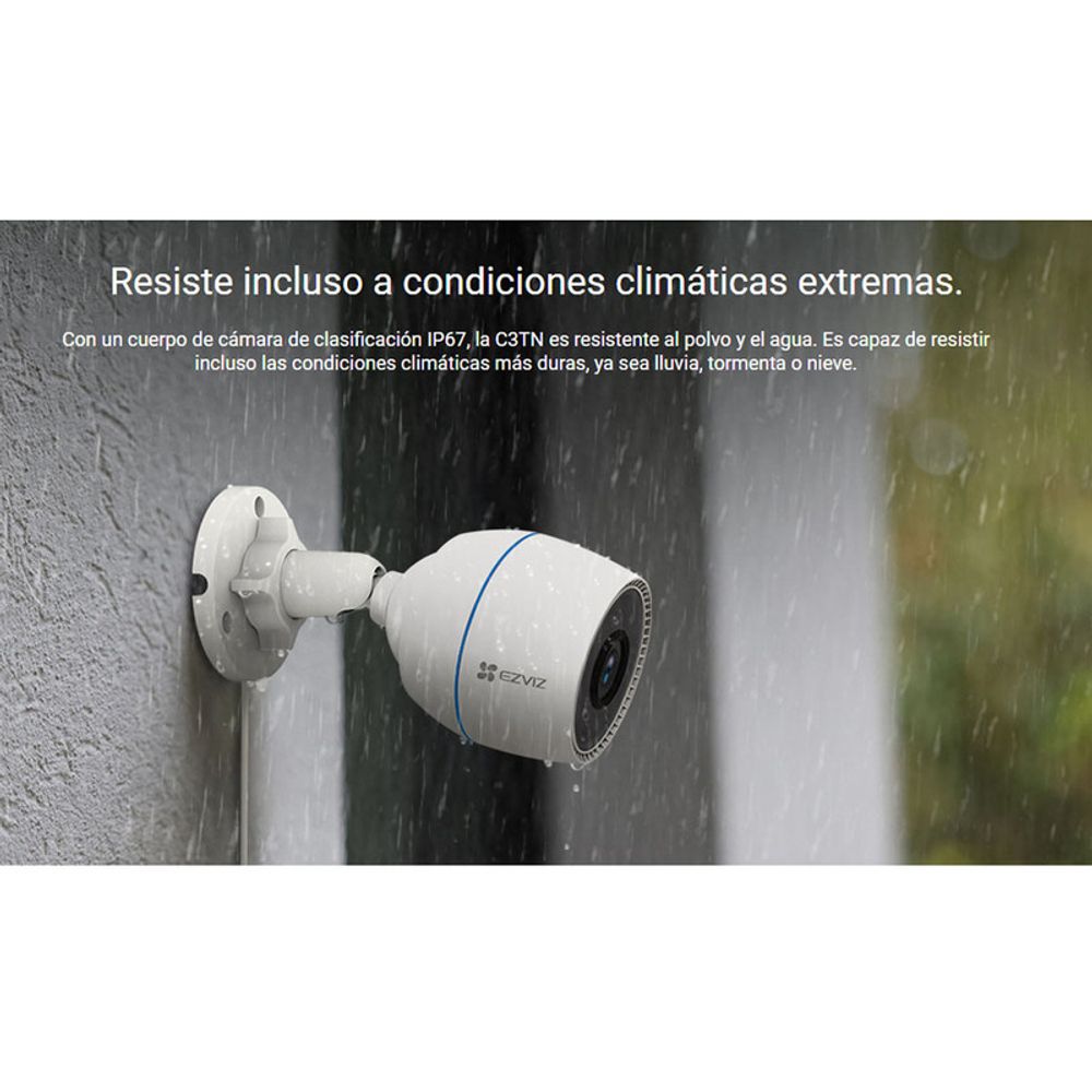 Cámara seguridad WIFI Inalámbrica EZVIZ exterior C3TN 3MP micro SD 128GB -  Promart