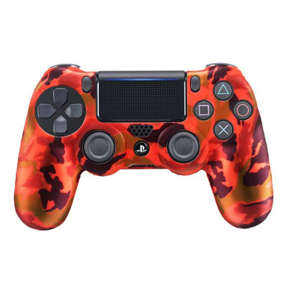 Funda para Mando PS4 Dualshock 4 Protector Rojo Camuflado