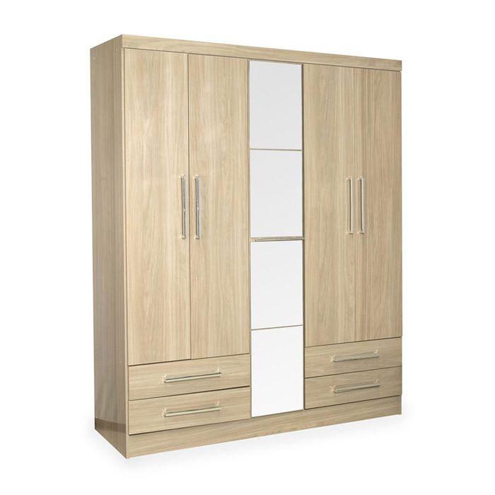 Ropero Paris Con Espejo 5 Puertas Y 4 Cajones Promart