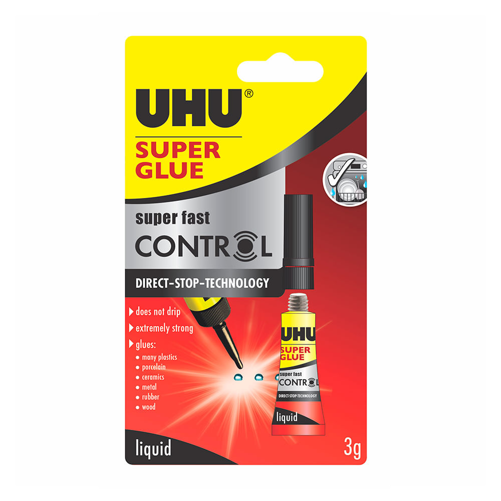Pegamento Instantáneo UHU TDY901 3g Control de Chorreo Gel Rojo