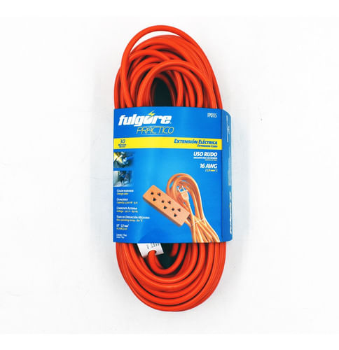 Extensión Uso Rudo Naranja 20mts Calibre 2X16 FP0114 Fulgore