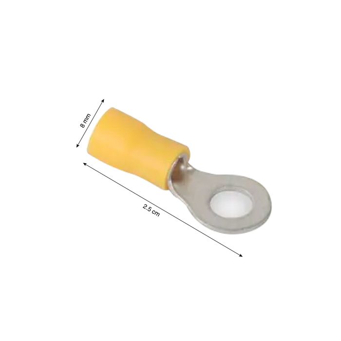 50 X Amarillo 3,7 mm de crimpeado aislados Horquilla Terminal