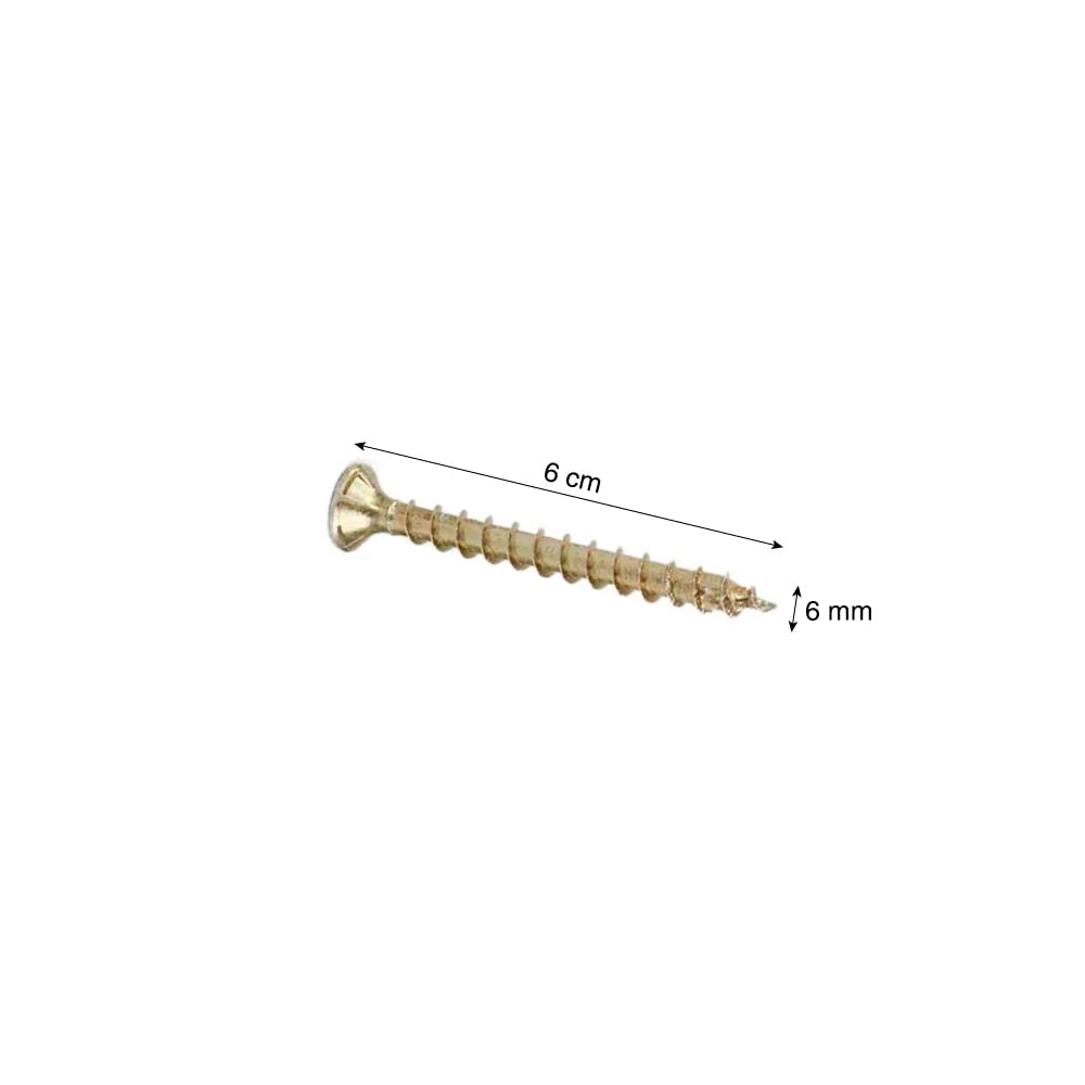 Tornillo Bicromatado 6x60 Mm X 10 Unidades Spax-S - Promart