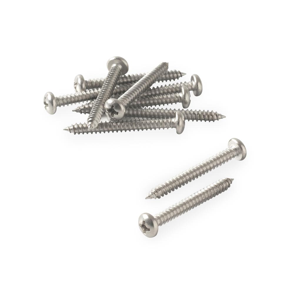 Tornillo de Acero Inoxidable Cabeza Pan 8mm x 1.1/2' 10u