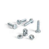 Perno hexagonal + Tuerca CG2 1/4x1"" x 4 unidades