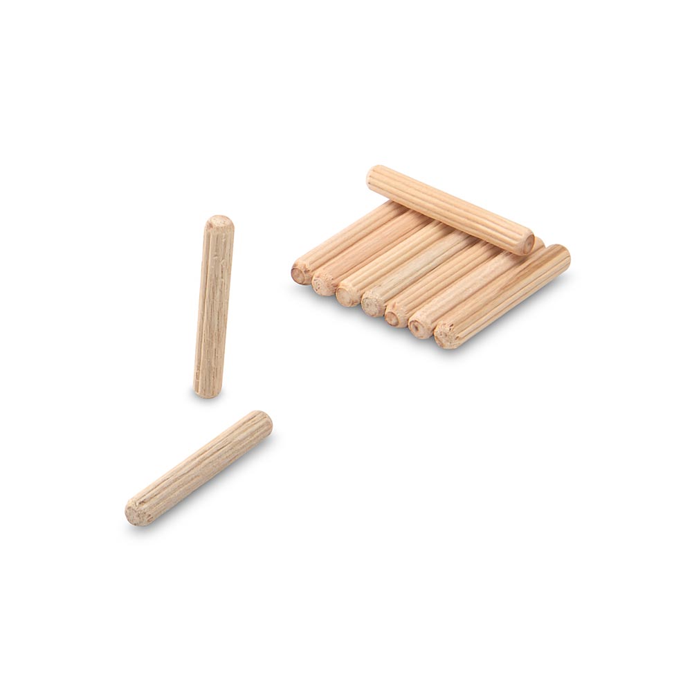 Tarugo de madera ranurado 1/4"" x 10 unidades