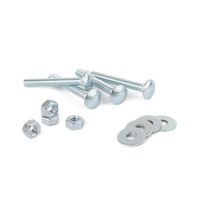 Perno coche + Tuercas + Arandelas 1/4x2"" x 4 unidades