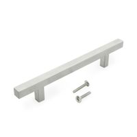 Tirador de Acero Inoxidable Cuadrado 128mm Pulido Modelo Cuadrado 128 mm