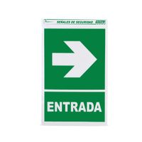 Señal de Papel Adhesivo Verde Modelo Entrada Derecha