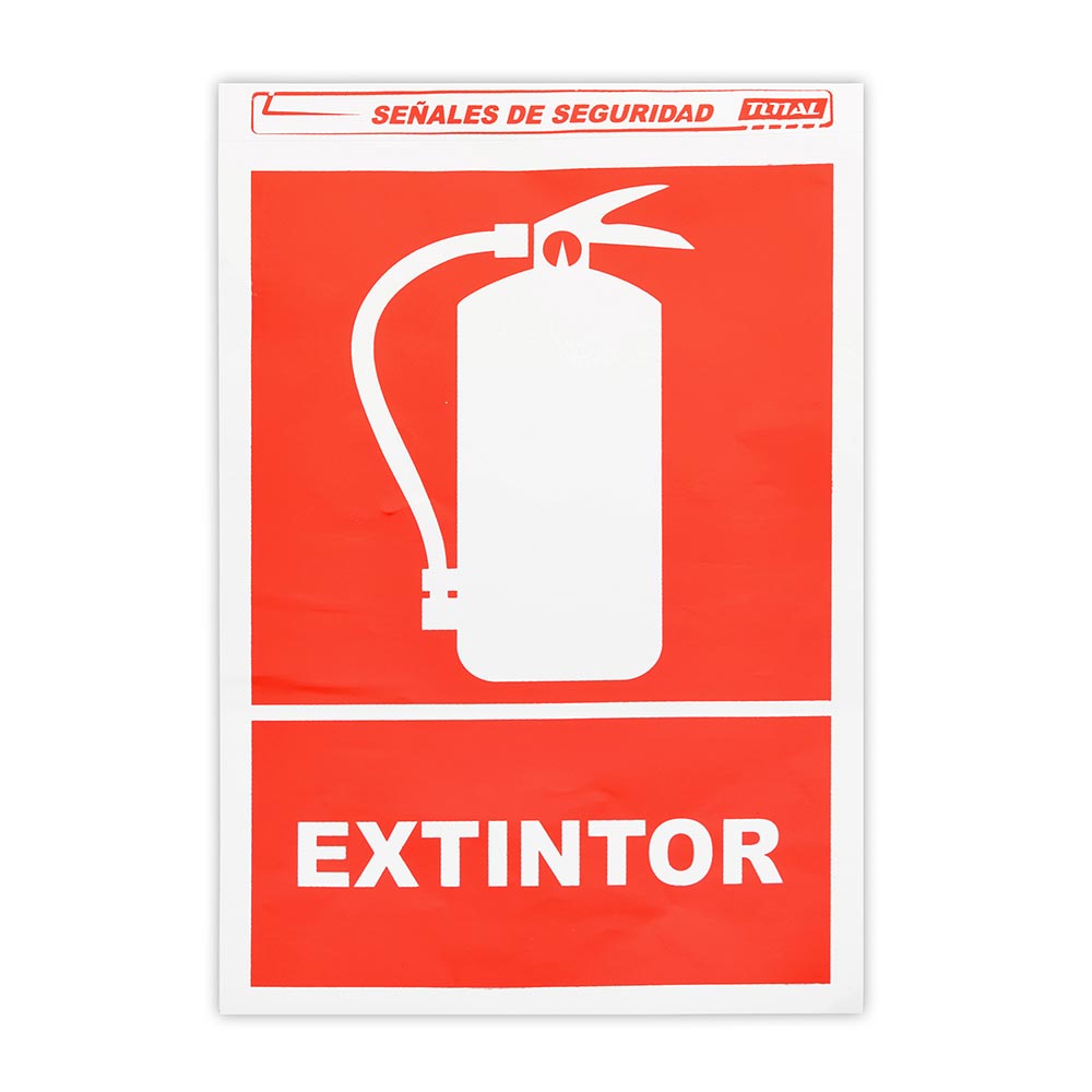 Señal de Papel Adhesivo Extintor 20x30cm