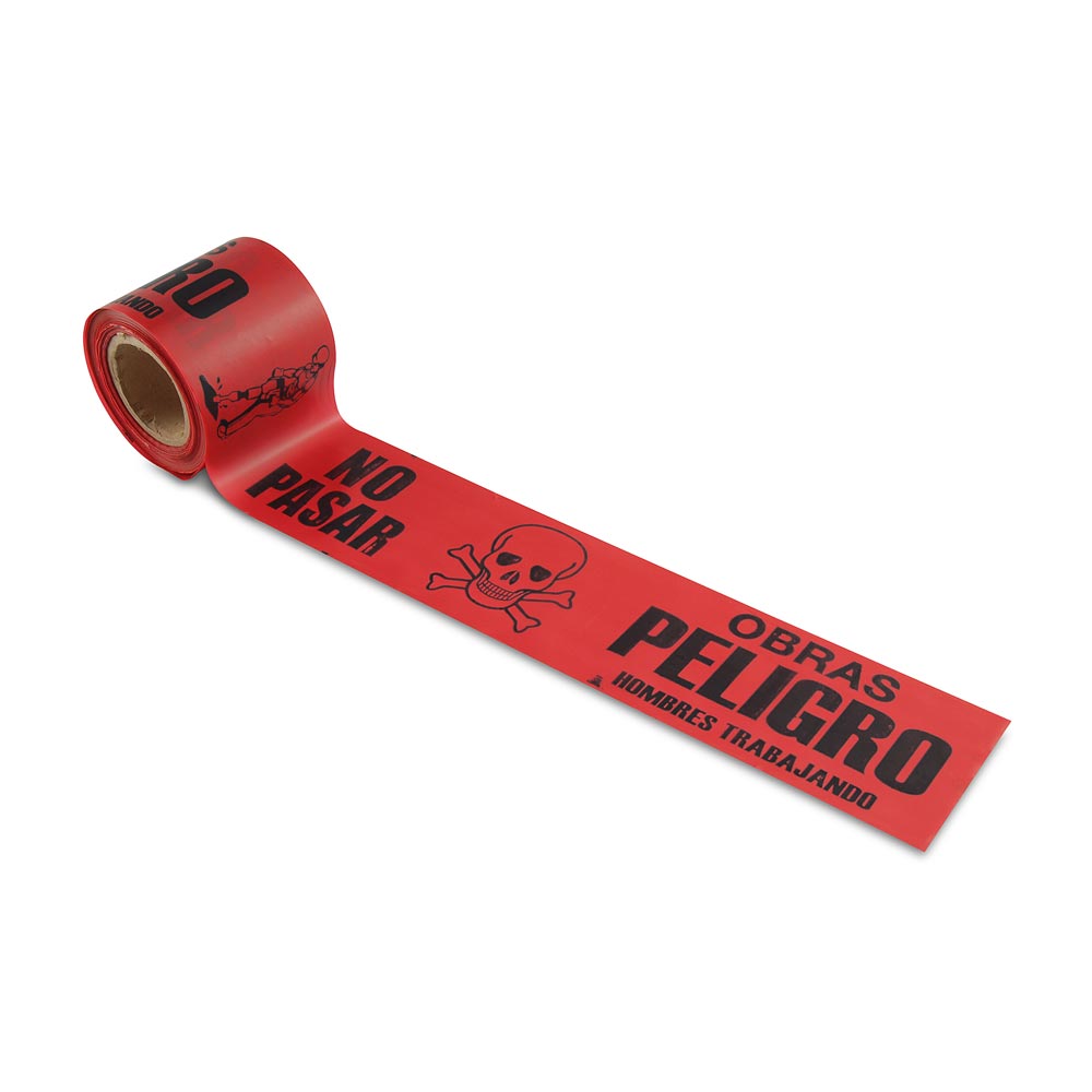 Rollo de cinta de peligro Rojo 55 metros - Promart