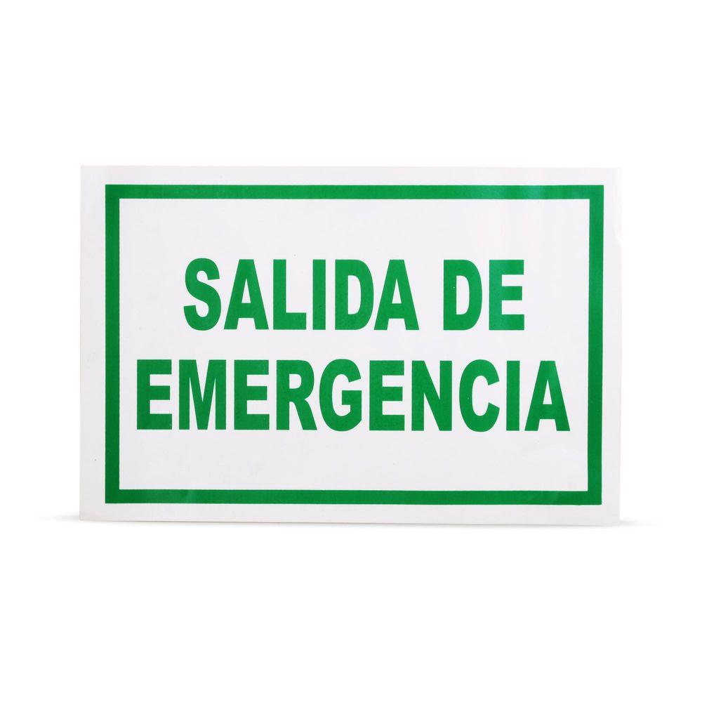 Cartel De Salida Sica Para Emergencia - Recarga Automática Color Verde lima