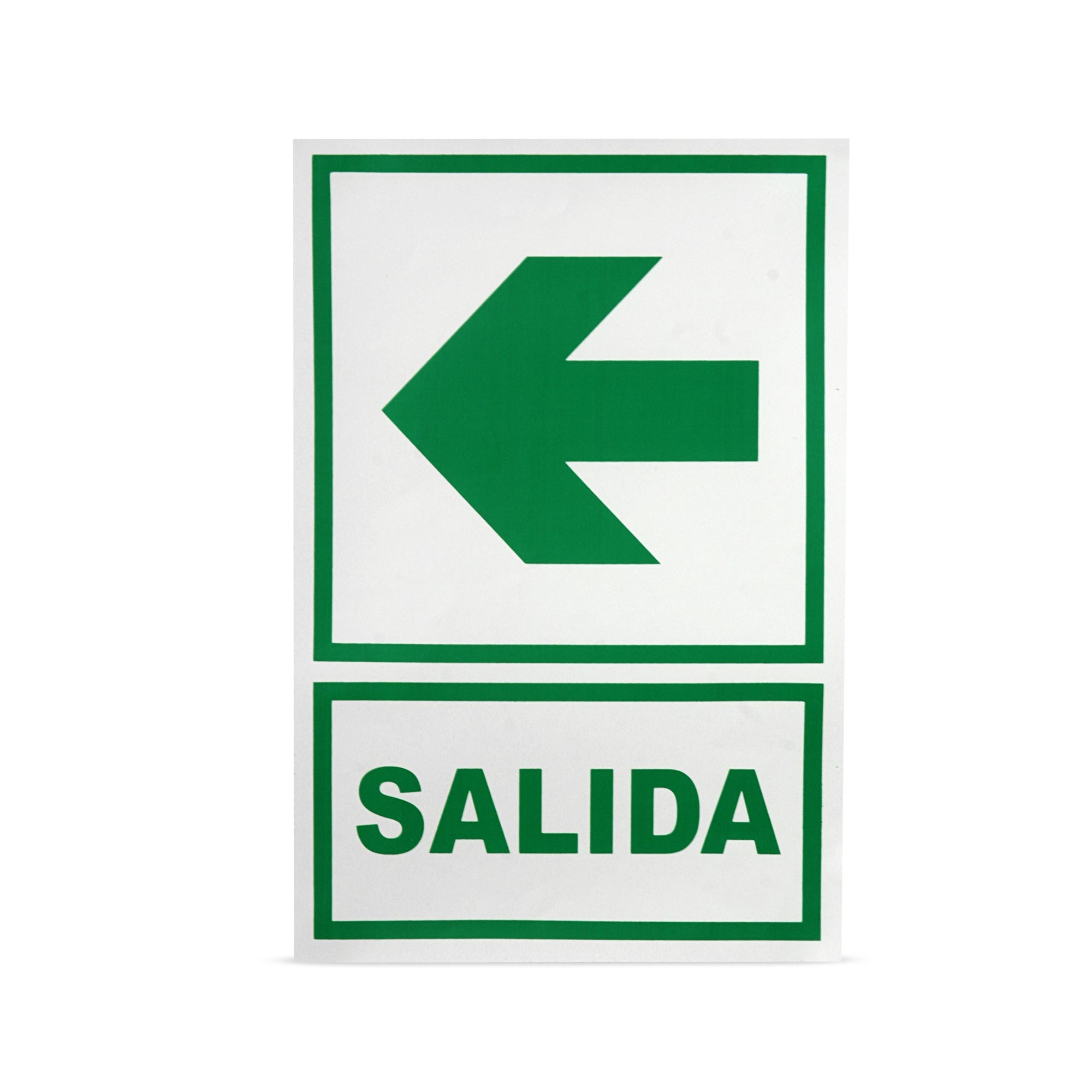 Señal de Seguridad Informativa Salida Izquierda Fotoluminiscente 20x30cm