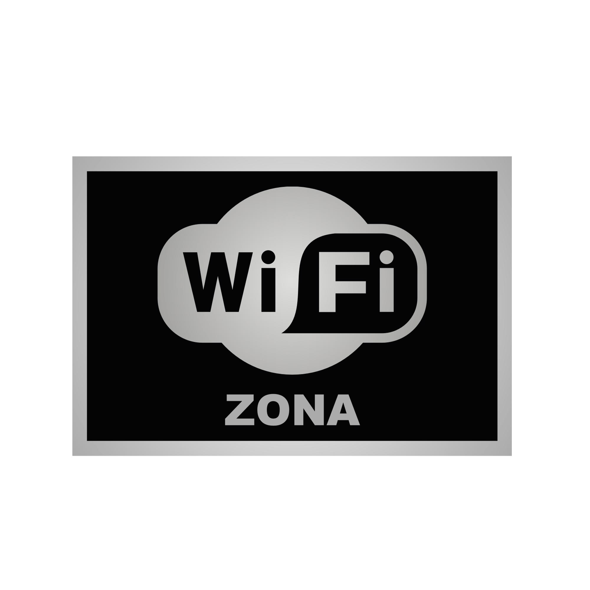 Señal Zona Wifi 22x15cm Werken