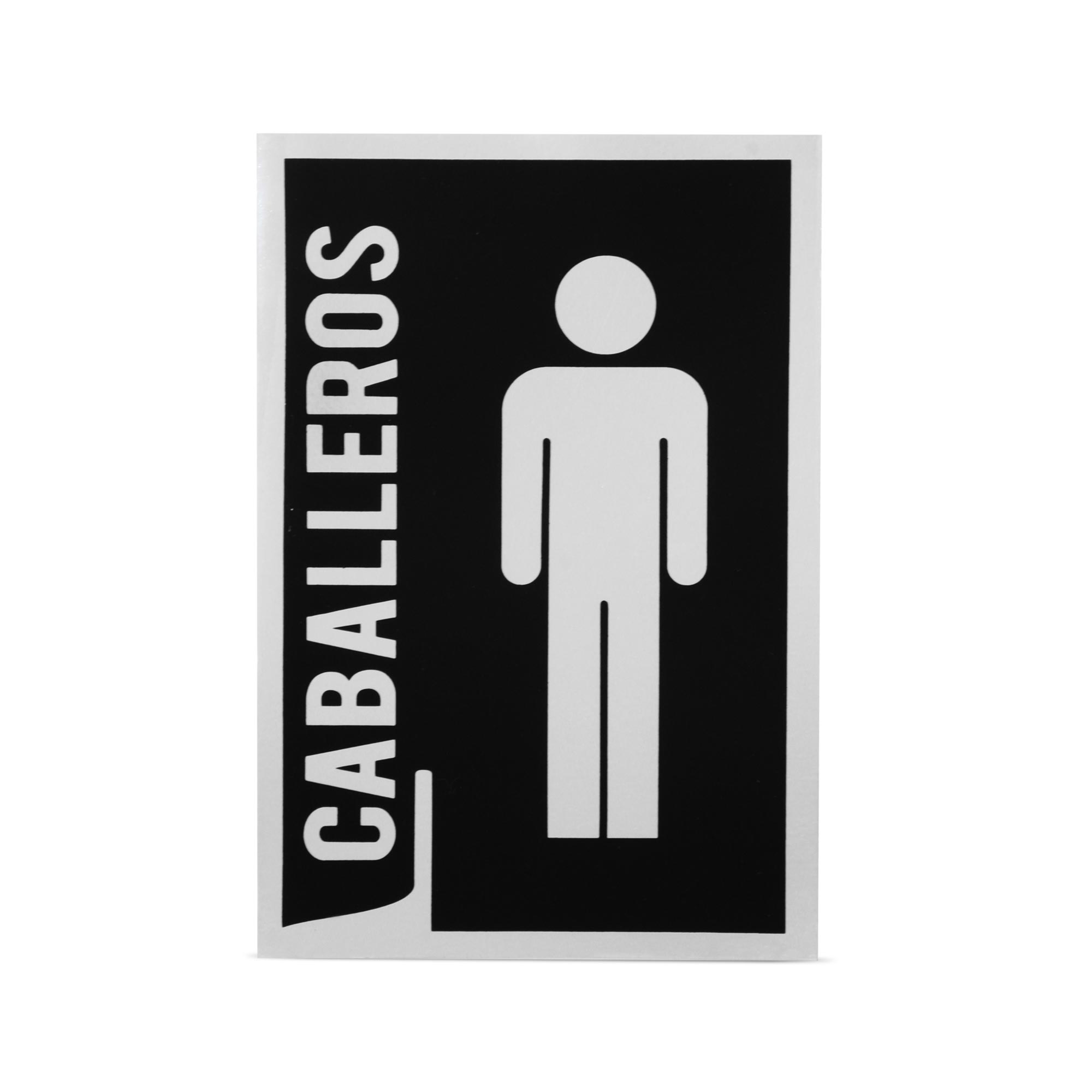 Señal de Baño Caballero Werken 22x15cm Negro