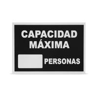 Señal Capacidad Máxima 22x15cm Werken