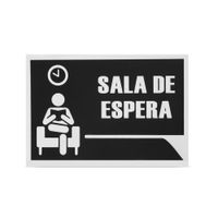Señal de Seguridad Informativa Werken Sala de Espera Negro 22x15cm