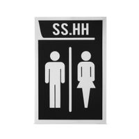 Señal de Seguridad Werken para Servicios Higiénicos 22x15cm Negro
