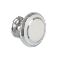 Perilla Decorativa Zamak Rossela Modelo Sarty 32x24 mm Niquelado/Satinado