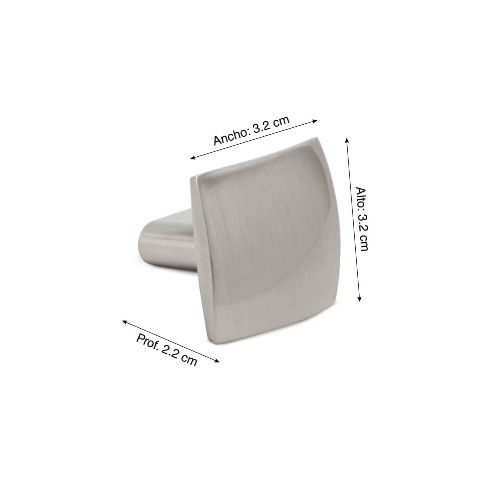 Perilla Cuattro Niquel Satinado 32 mm - Promart