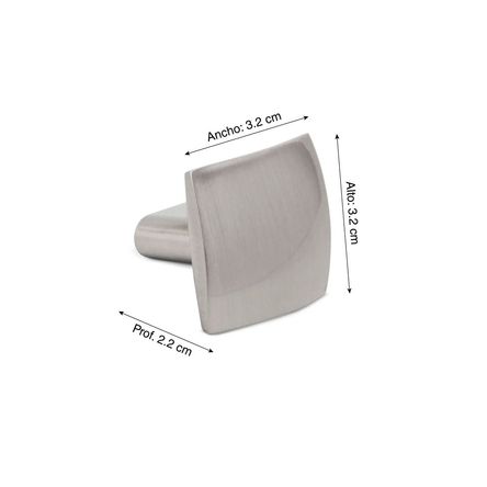 Perilla Cuattro Niquel Satinado 32 mm - Promart