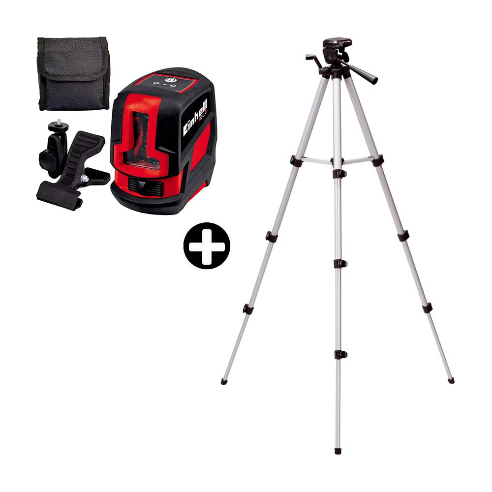 COMBO Láser de nivelación cruzado TC-LL + Trípode para medición Einhell
