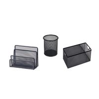 Organizador de Escritorio Orange Modelo Mesh x3 Negro