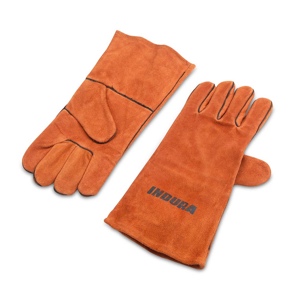 Guante de Cuero Indura Modelo Soldador AT19 en Color Naranja