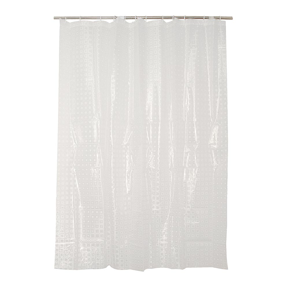 Cortina de Baño con Aros Orange 180x180cm Peva Quadros