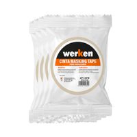 Cinta Masking Tape Werken Blanco 3/4' x 40yd Pack de 4 Unidades