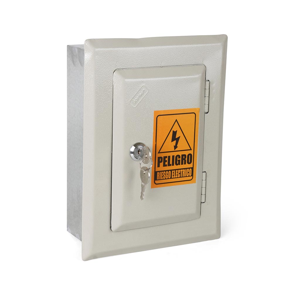 Tablero Riel Jormen 8P 0.9mm Beige Metálico Empotrable