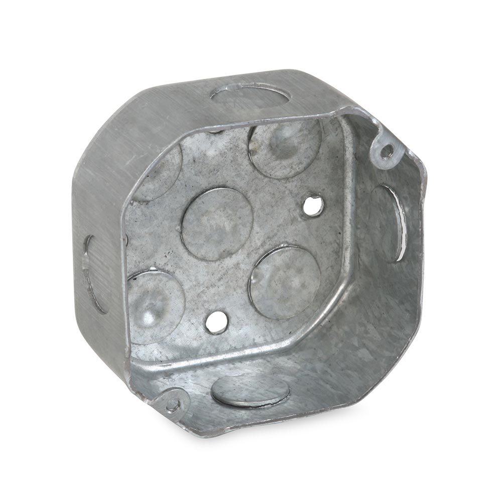 Caja Octogonal Metal Jormen Pesada 1.5mm Plata