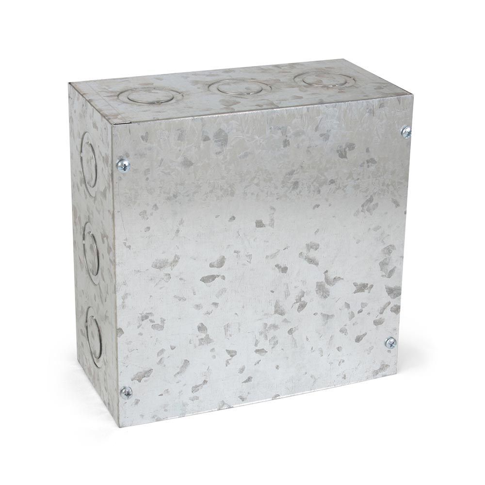 Caja de Pase Metálica Jormen 8x8x4' 1.5mm Plata