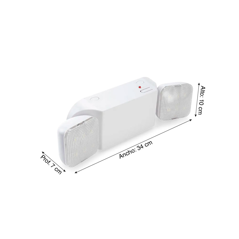 Lámpara de emergencia 2x6LED 2.4W Promart