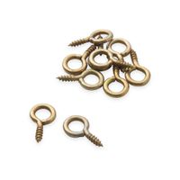 Armella cerrada 3/8"" dorada x10 unids.