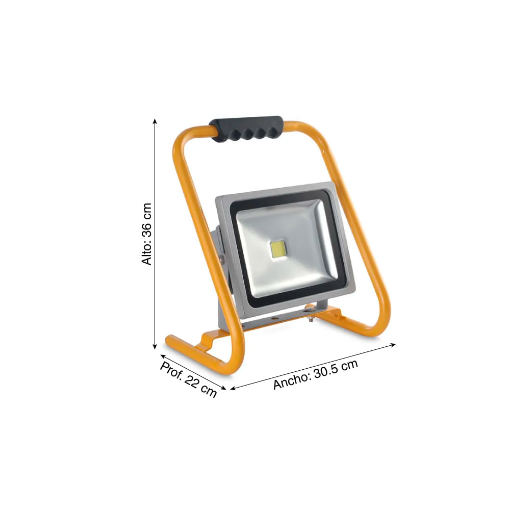 reflector led portatil 30w luz blanca