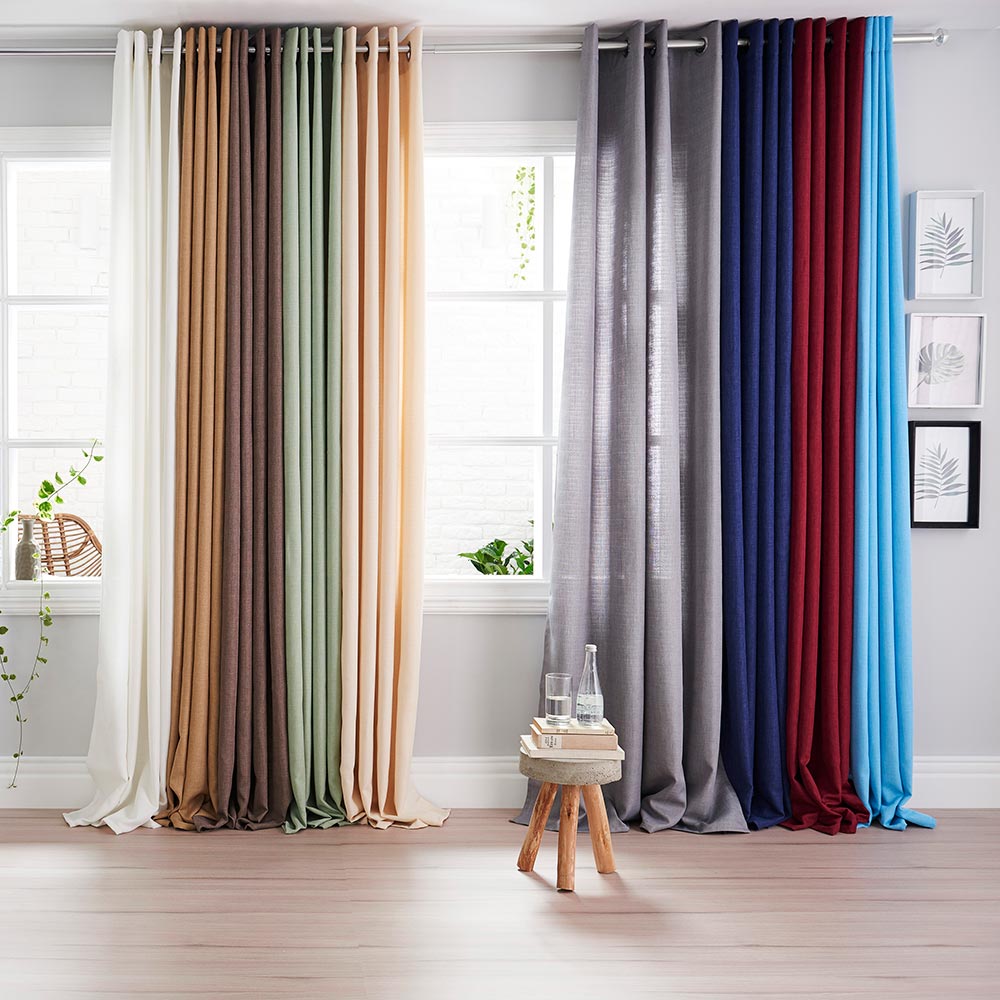 cortina de tela arena 140x250cm promart