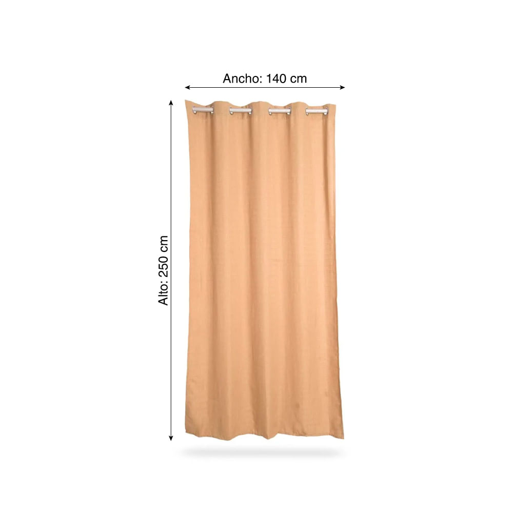 cortina de tela arena 140x250cm promart