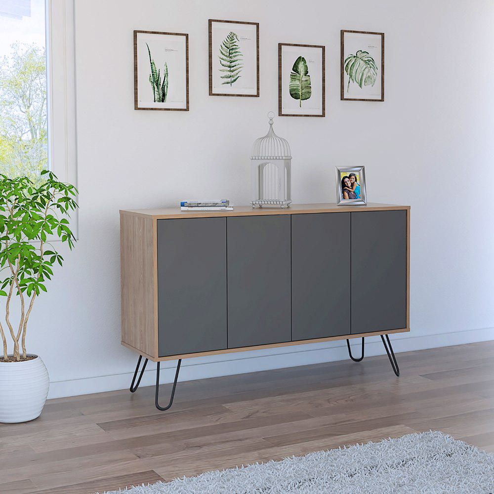 Aparador Vassel - Miel / Plomo