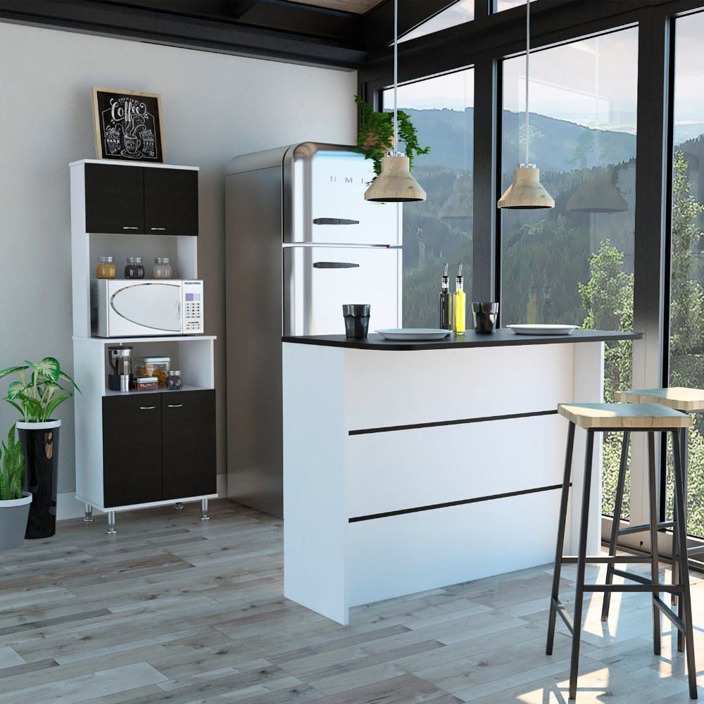 Mueble microondas Fendi - Rovere/Blanco - Promart