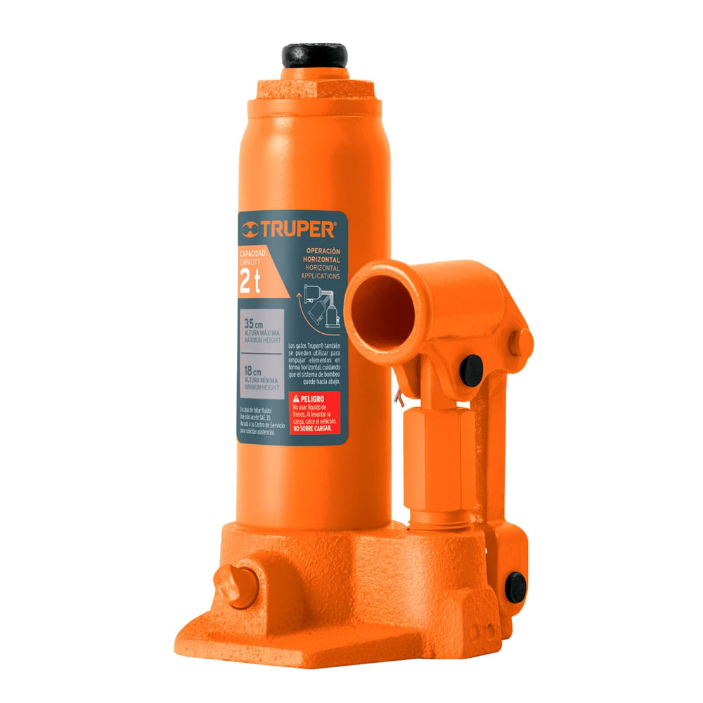 Gata Hidraulica Botella 2tn Carro / Camioneta Truper 14810 - Promart