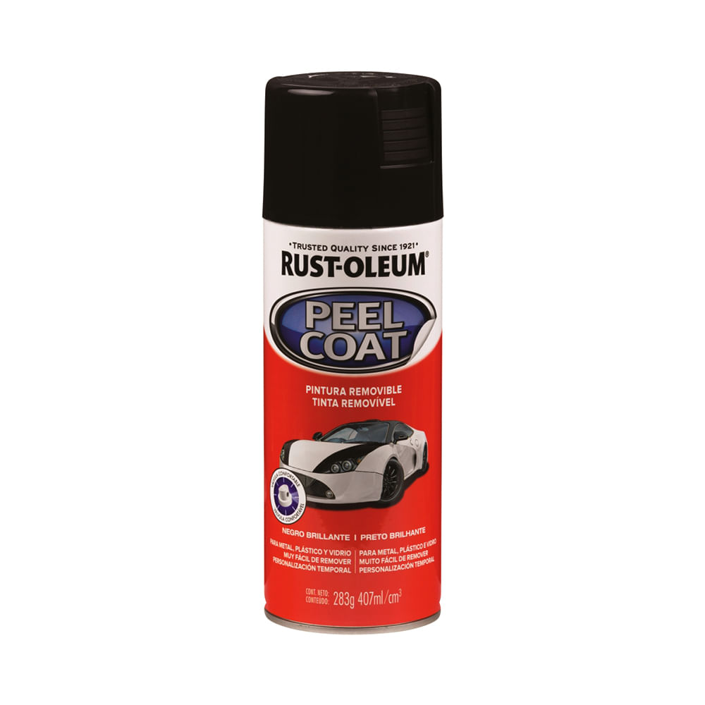 Spray Automotive Peel Coat Negro Brillante 283g Rust Oleum