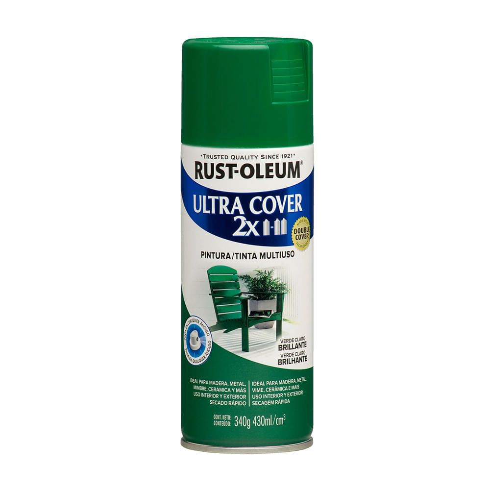 Spray Ultra Cover Verde Claro Brillante 340 gramos